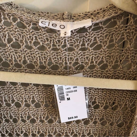 3/$20 Cleo Taupey Beige Summer Sweater NWT - Picture 4 of 16